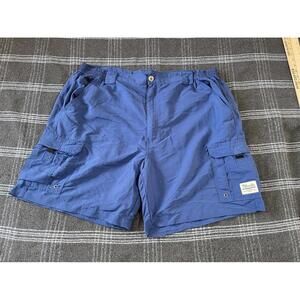 Bimini Bay Outfitters  Shorts Mens Sz 44 Blue Nylon Cargo Hiking Outdoor Fishing